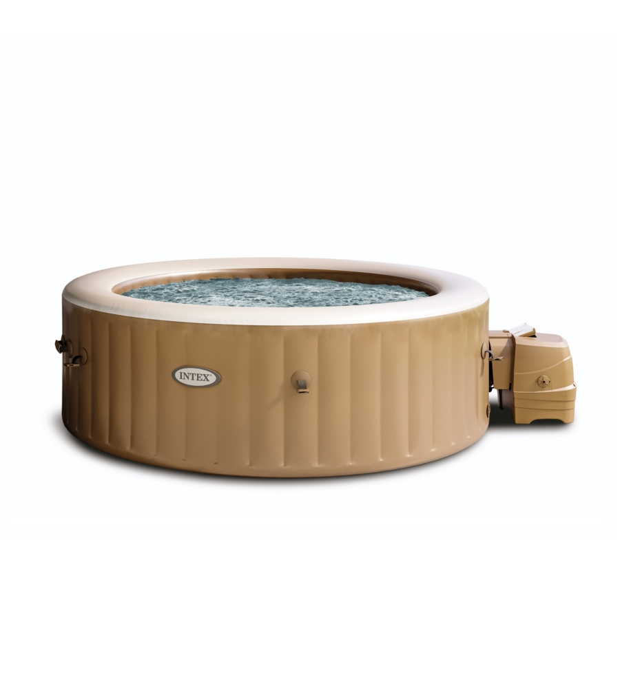 Piscina idromassaggio gonfiabile rotonda intex "bubble massage" 6 persone 216x216x71cm