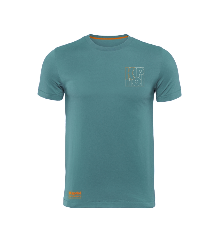 T-shirt da lavoro kapriol "enjoy" colore blu atlantic, tg l