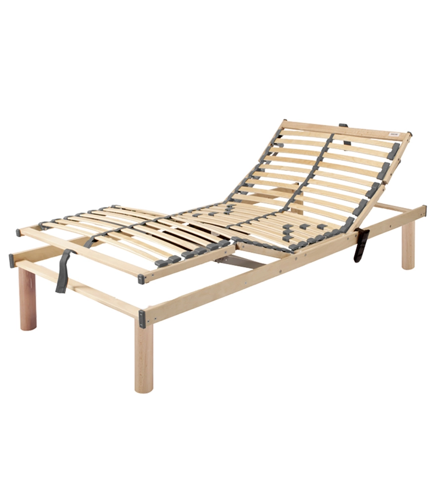 Rete singola "eco relax" motorizzata wireless in legno di betulla, 80x190 cm