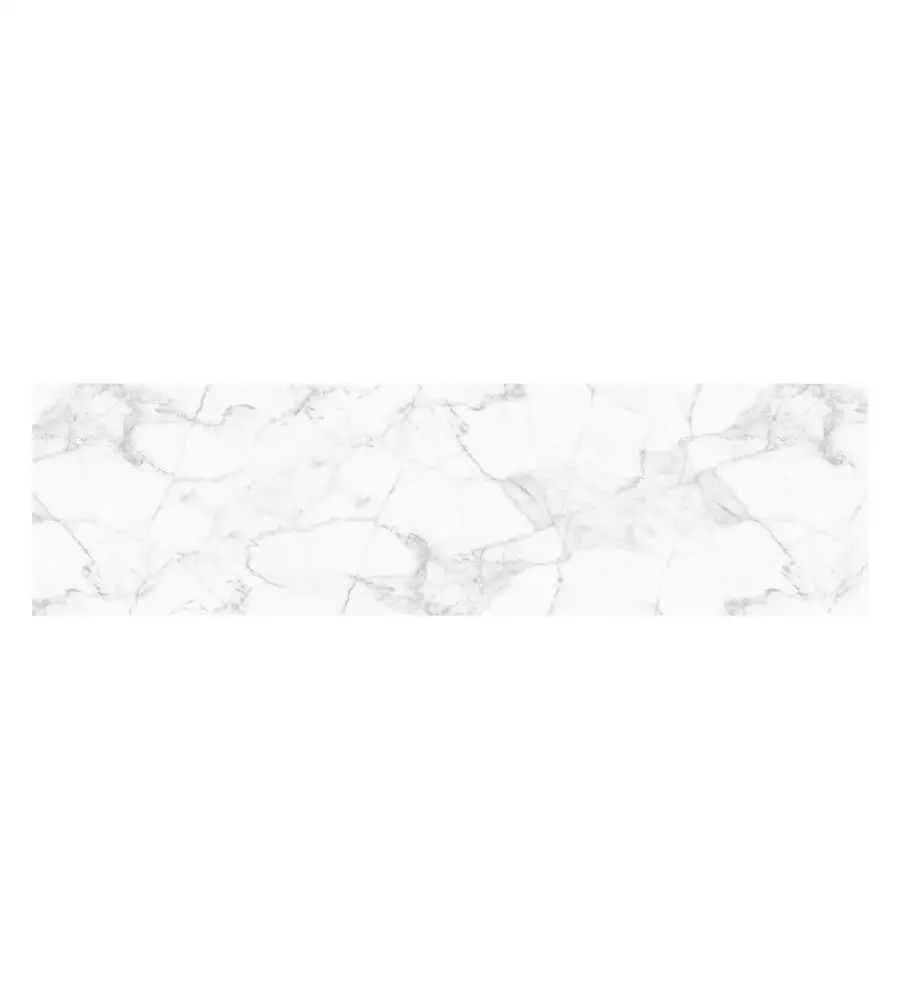 Passatoia in vinile "runner" fantasia "white marble", 180x50 cm