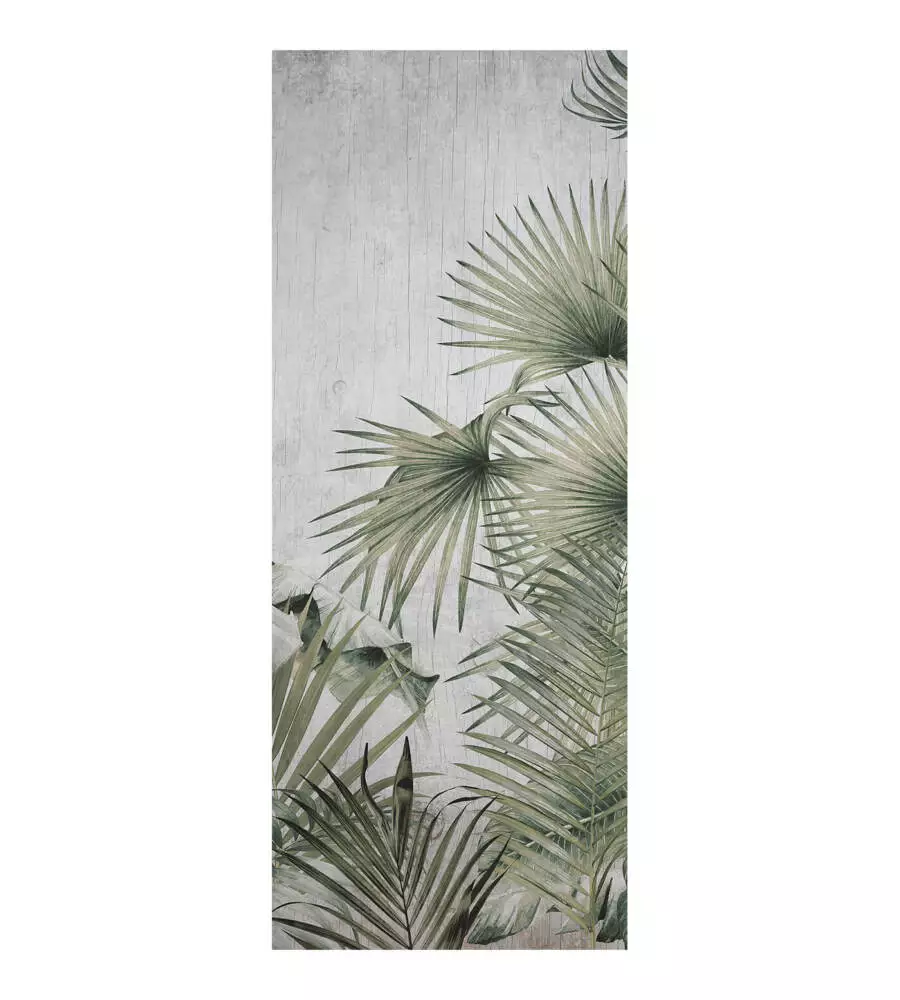 Rivestimento per porta in vinile fantasia "vintage tropical", 210x83 cm