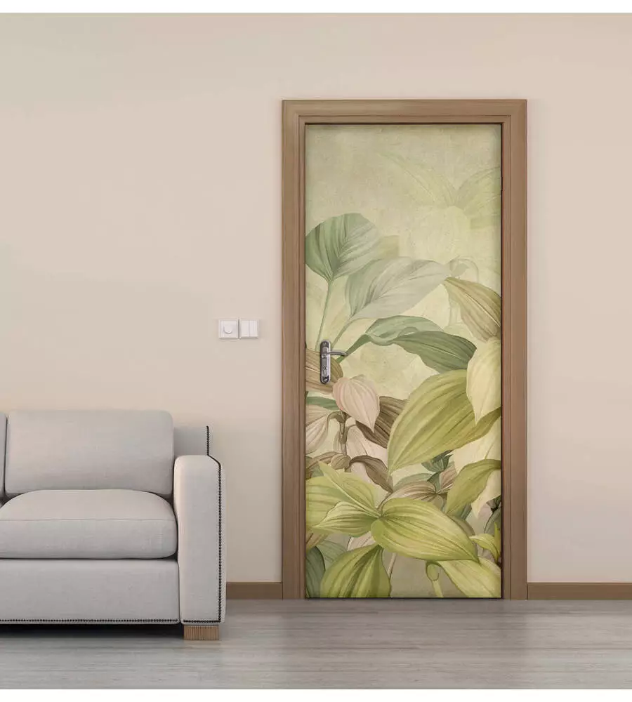 Rivestimento per porta in vinile fantasia "rain forest", 210x83 cm