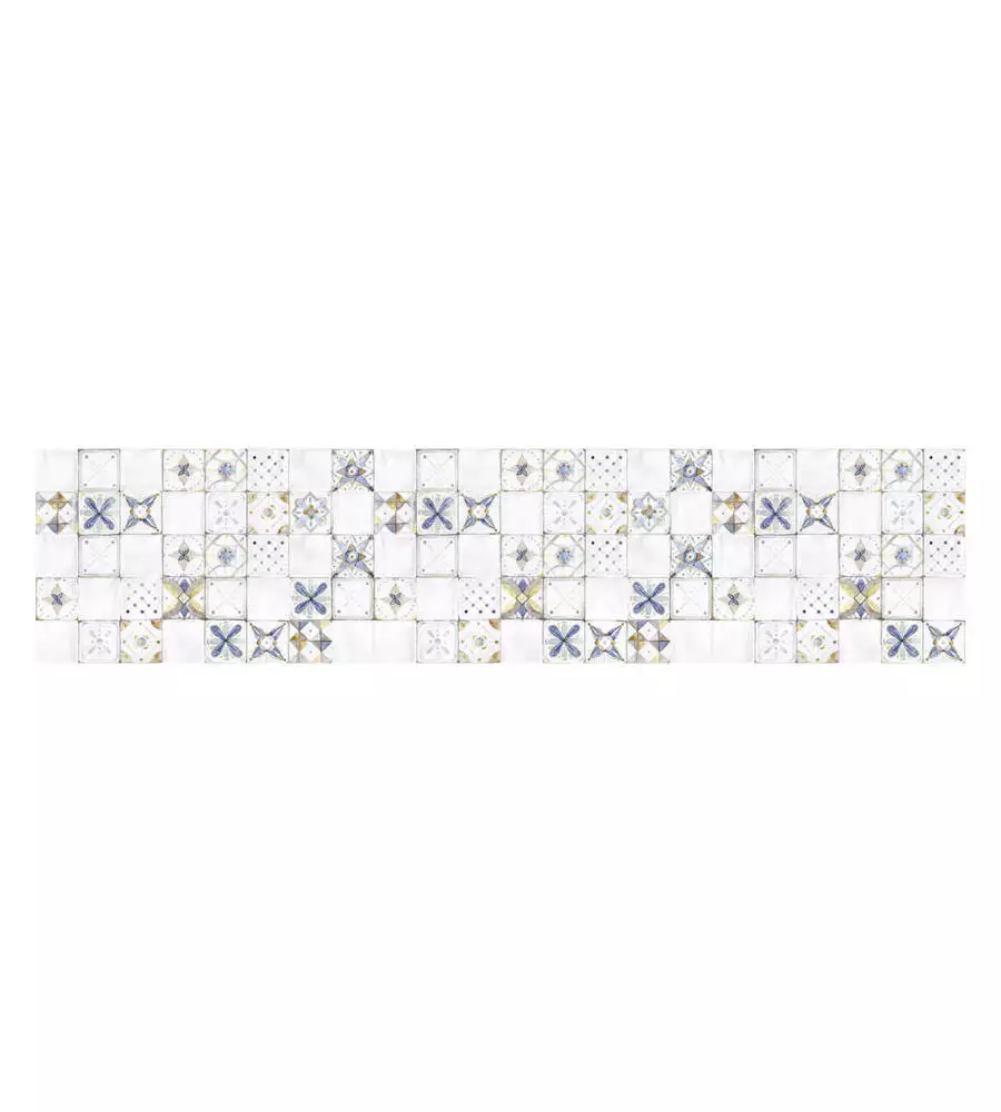 Paraschizzi adesivo da cucina fantasia "provence tiles", 260x60 cm