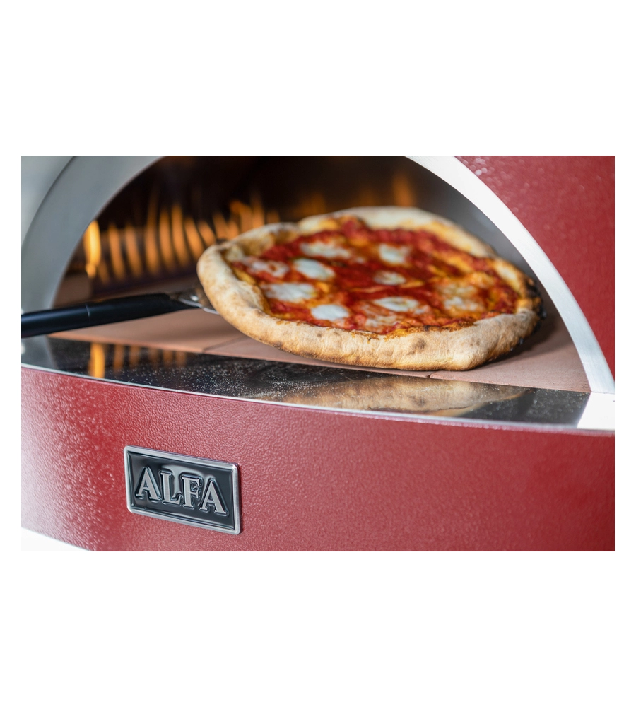 Forno pizza a gas alfa "moderno" colore rosso 2 pizze