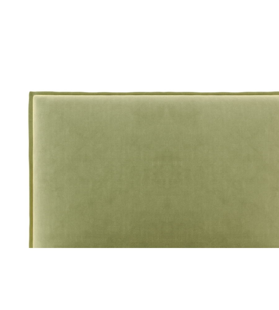 Letto singolo "zoom" in tessuto colore verde con rete e contenitore, 90x190 cm