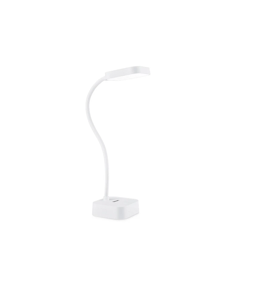 Lampada da tavolo a led philips "rock" bianca, 5w 5000k