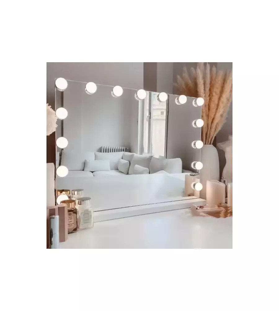 Specchio con luci led bellahome "hollywood", 58x56x12 cm