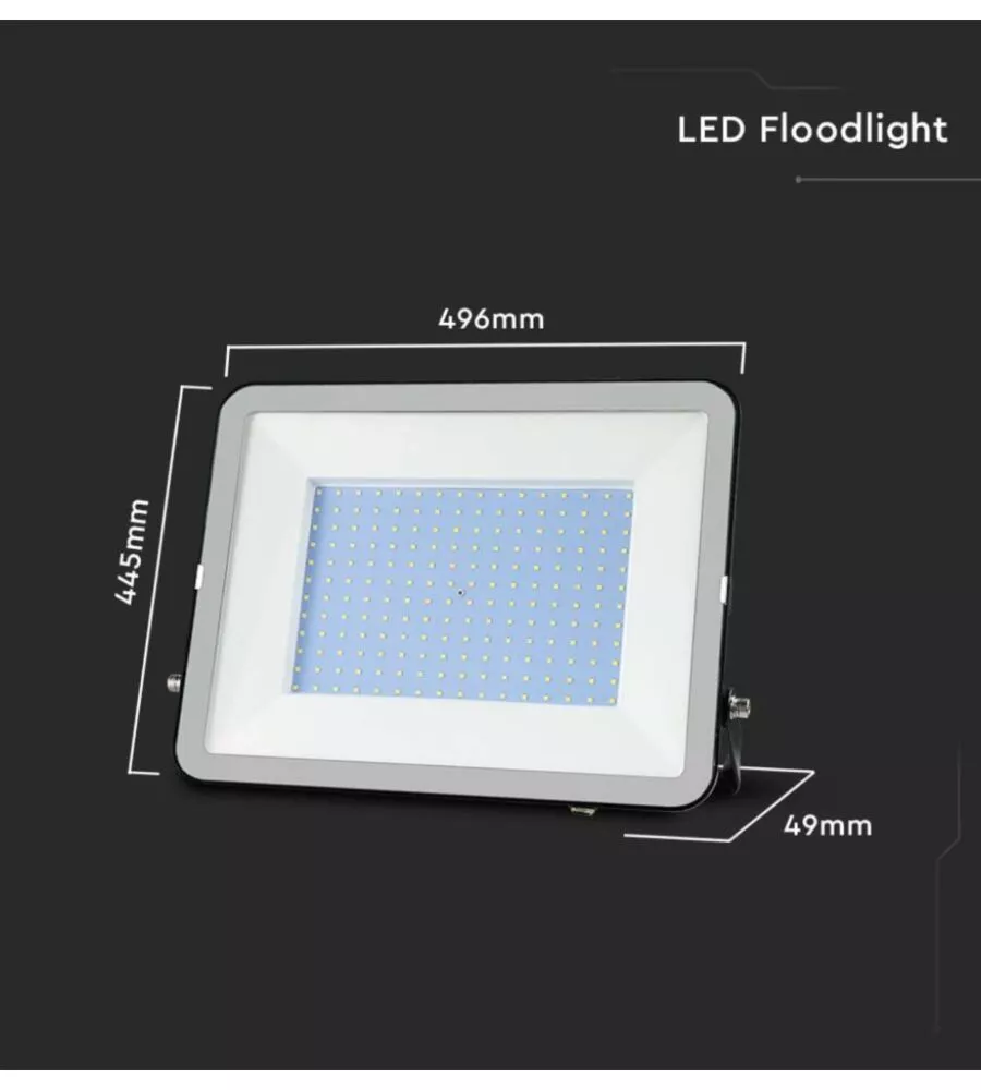 Faro led da esterno 'floodlight' con chip smd samsung, 300 w 26390 lm