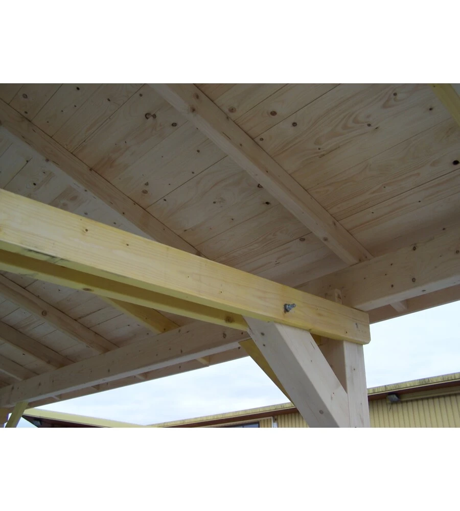 Carport auto in legno habrita "karpa 3550 bm" 1 posto 3,5x5,0x3,09 mt