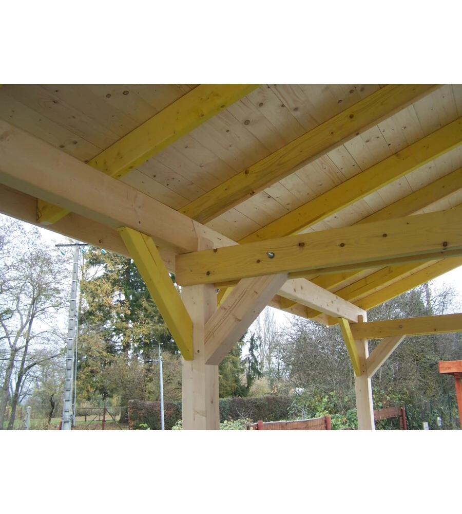 Carport auto in legno habrita "karpa 4563 bm" 2 posti 6,32x4,50x3,30 mt