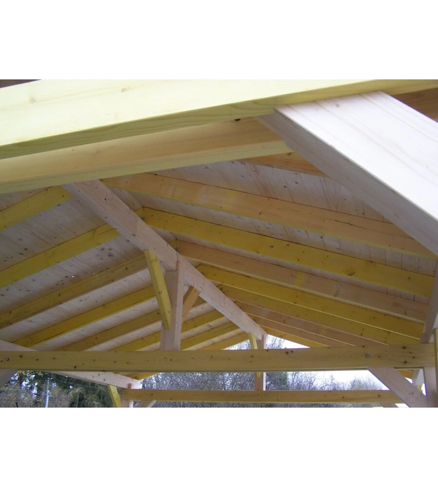 Carport auto in legno habrita "karpa 4563 bm" 2 posti 6,32x4,50x3,30 mt