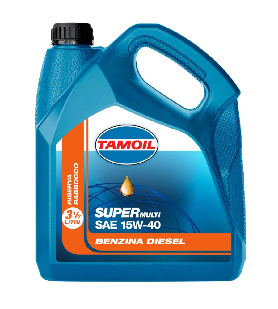 Olio motore tamoil "super multi" benzina e diesel 15w40, 3,5 litri