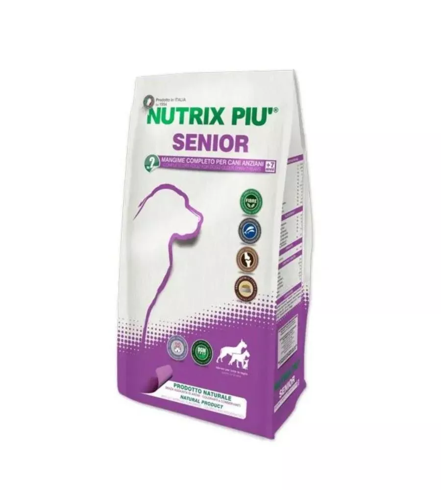 Crocchette per cani anziani "nutrix piÙ senior" mangime completo, 10 kg