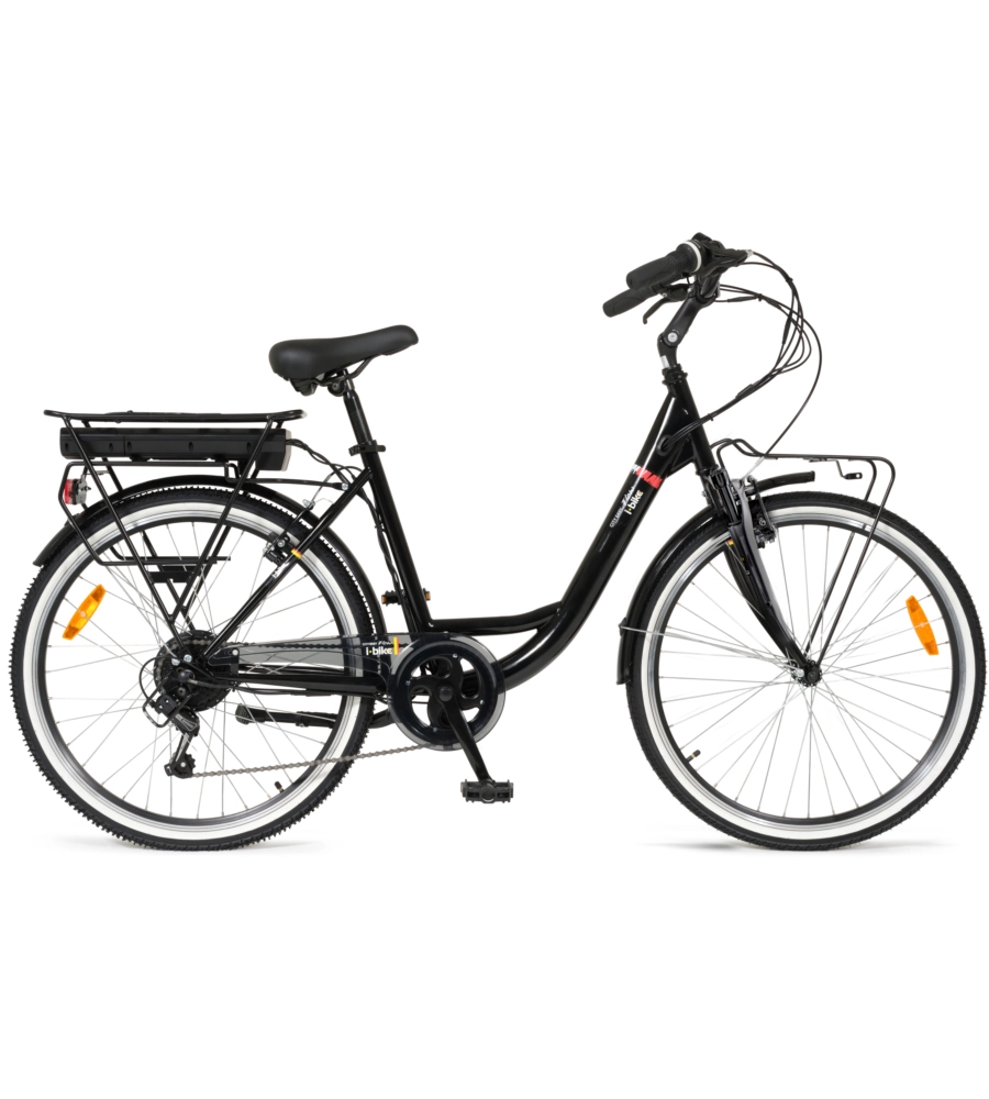 Bici elettrica i-bike "city easy flow" 26" 45 km nera