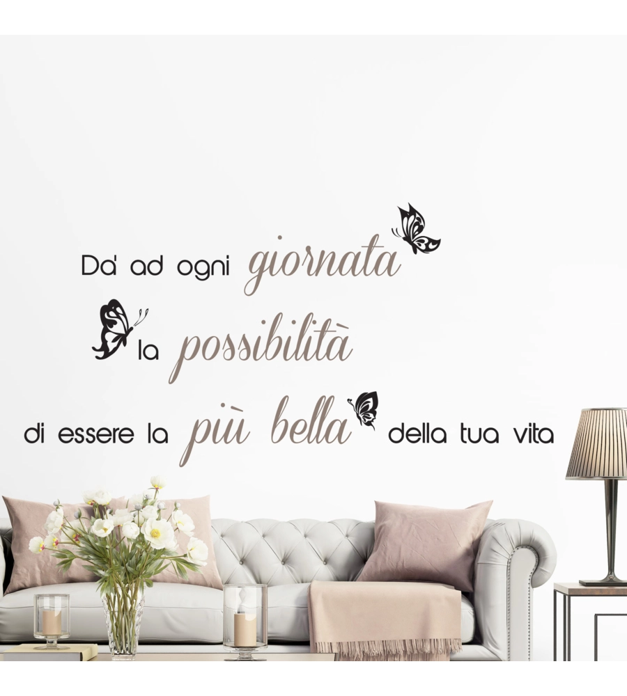 Sticker per pareti "la giornata piÙ bella", 47x67 cm