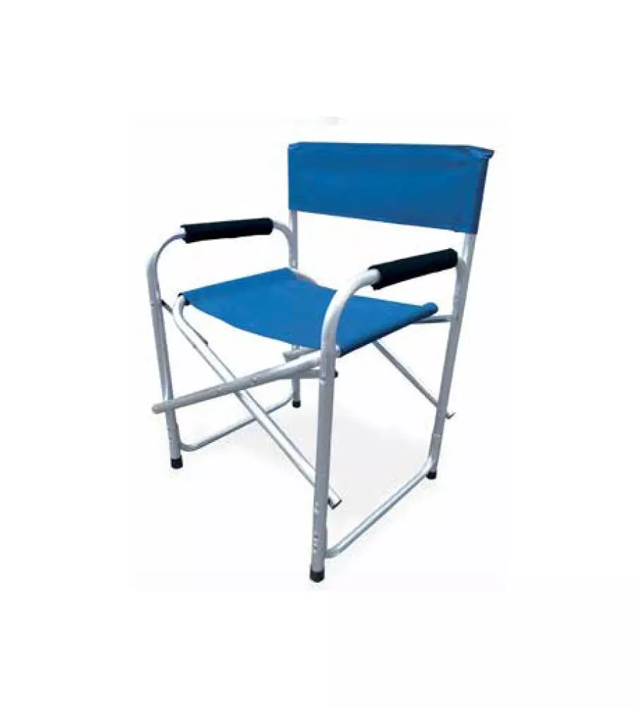 Sedia da giardino garden friend "regista" in alluminio e pvc blu 47x57x79 cm