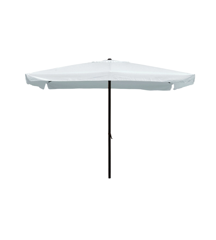 Ombrellone da giardino rettangolare garden friend in poliestere bianco 2x3 mt