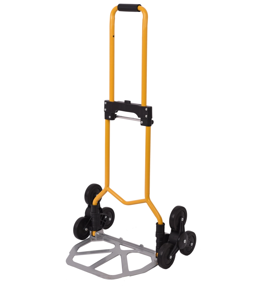 Carrello saliscale pieghevole garden friend in acciaio portata 70 kg 50,5x42x100 cm