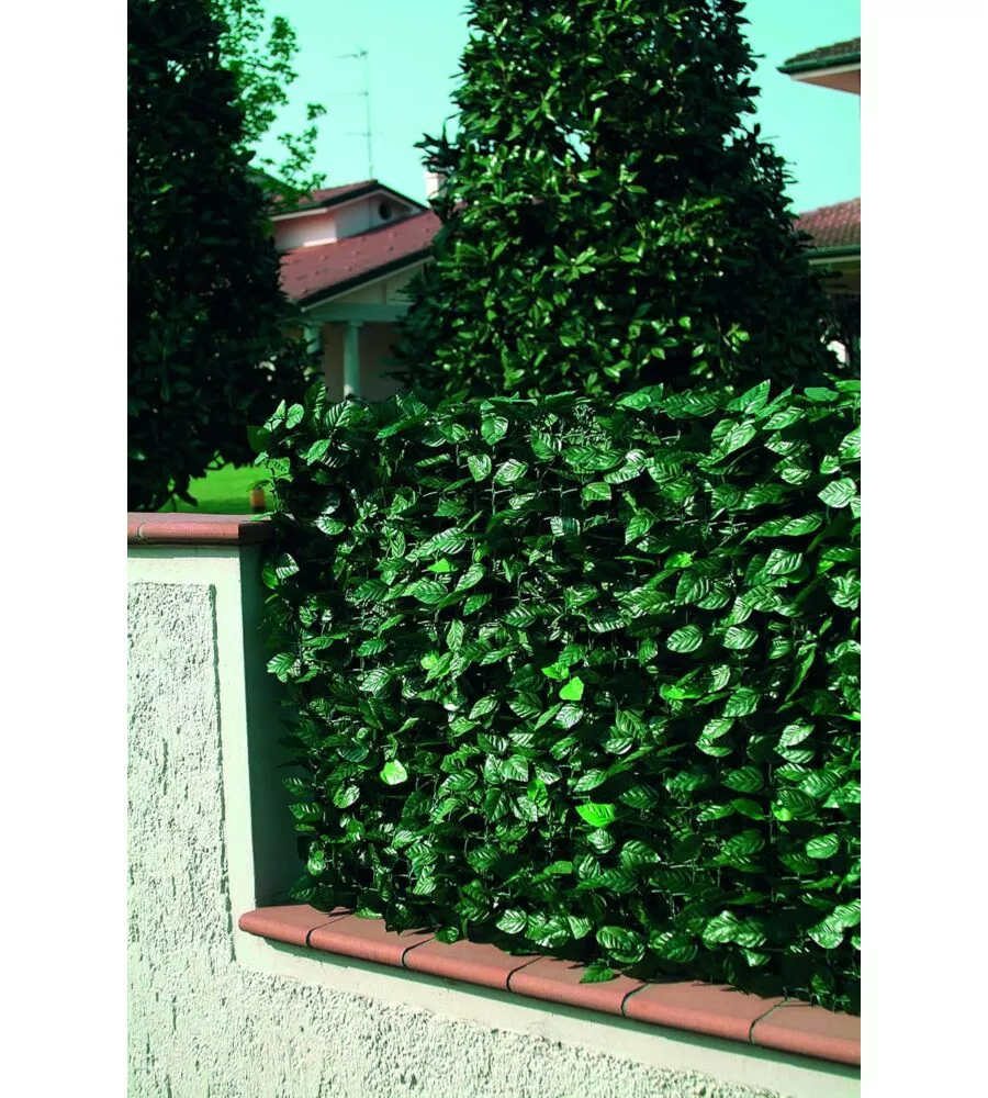 Siepe artificiale garden friend in pvc con foglie lauro 2000x100 cm