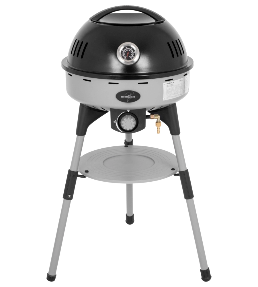 Barbecue a gas portatile brunner "devil bbqruiser ht 30" con griglia reversibile, ø47 cm