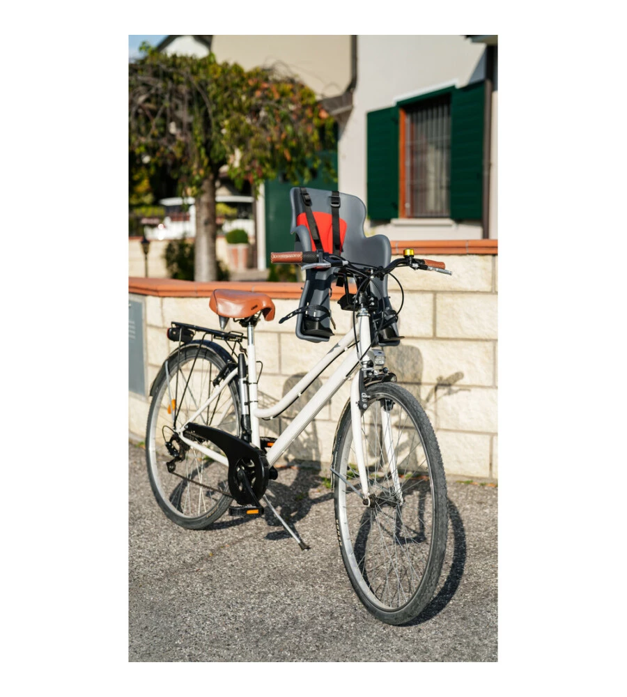 Seggiolino anteriore per bicicletta lampa "ginny" con attacco al manubrio colori assortiti, portata massima 15 kg