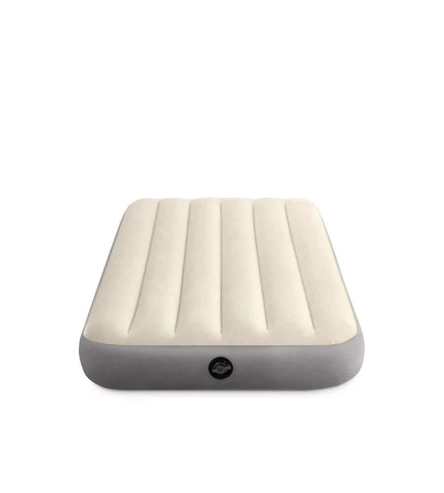 Materasso singolo gonfiabile intex "airbed dura-beam single-high" crema 99x191x25 cm