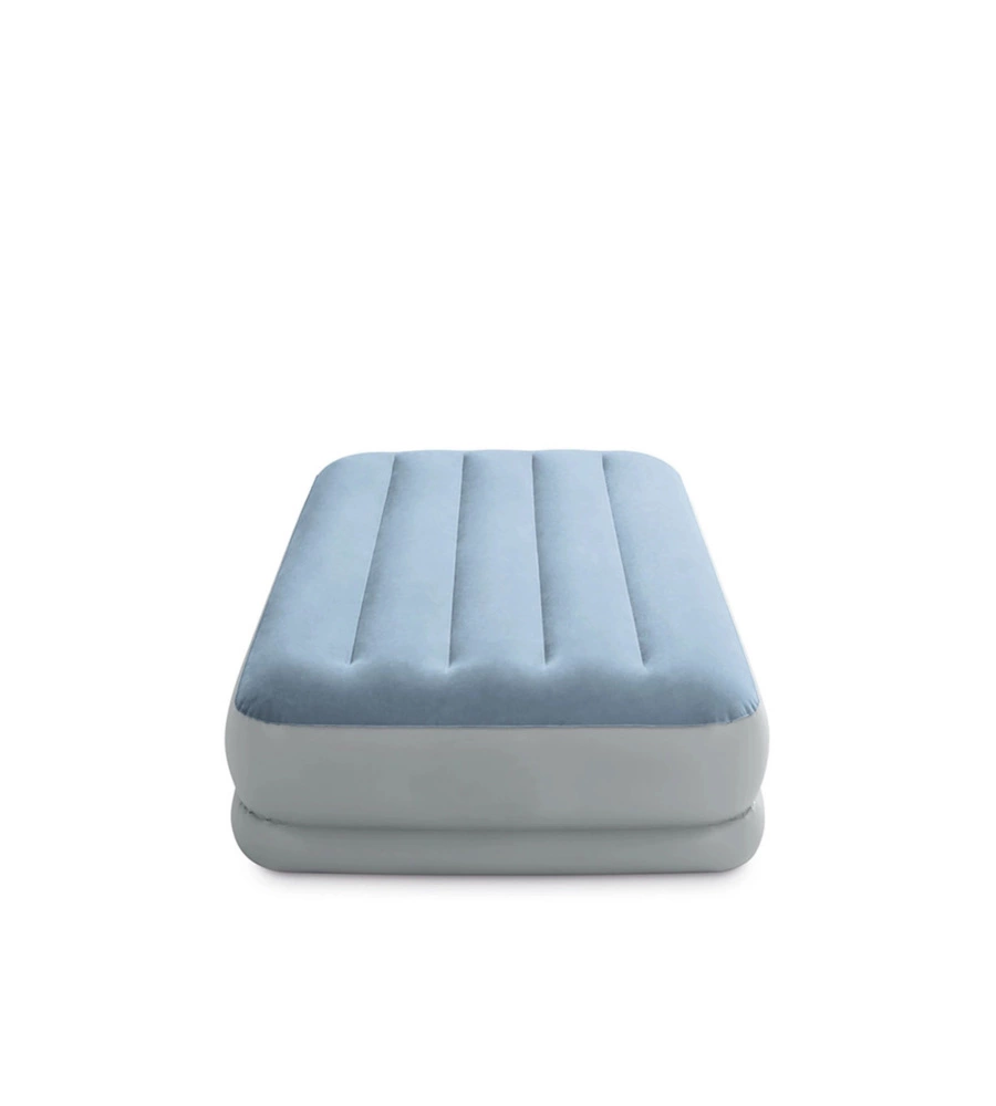 Materasso singolo autogonfiante intex "airbed dura-beam mid-rise comfort" azzurro con pompa usb incorporata 99x191x36 cm