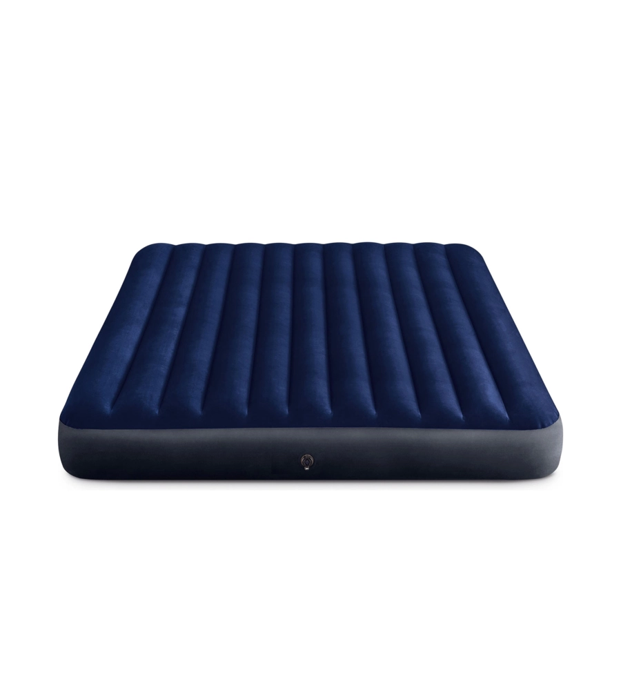 Materasso matrimoniale king gonfiabile intex "airbed dura-beam standard classic downy" blu 183x203x25 cm