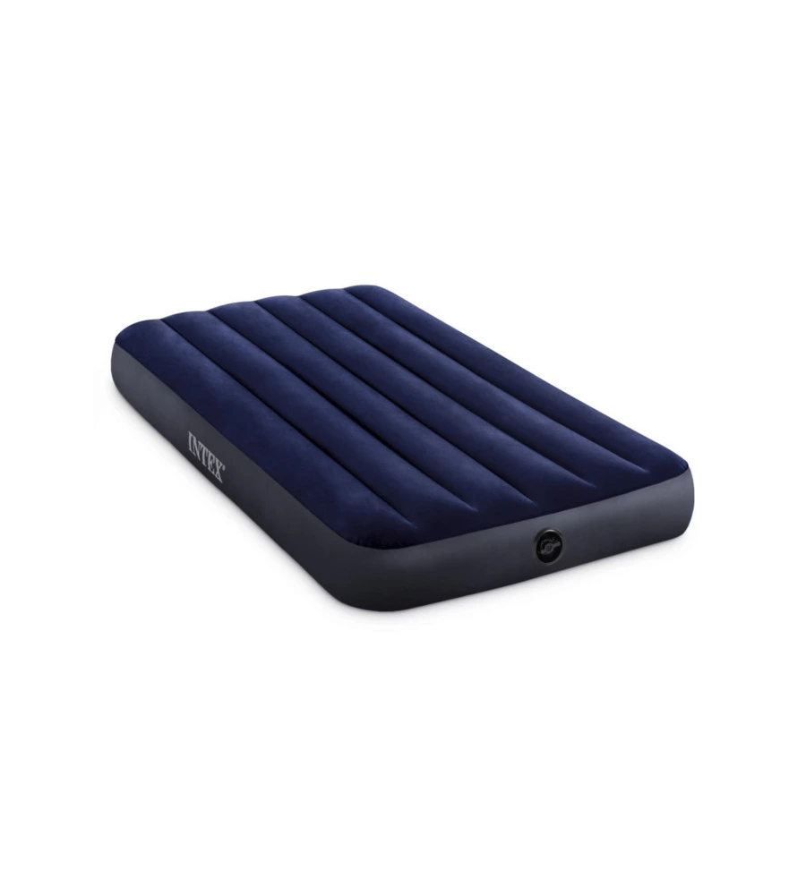 Materasso mezza piazza gonfiabile intex "airbed dura-beam standard classic downy" blu 76x191x25 cm