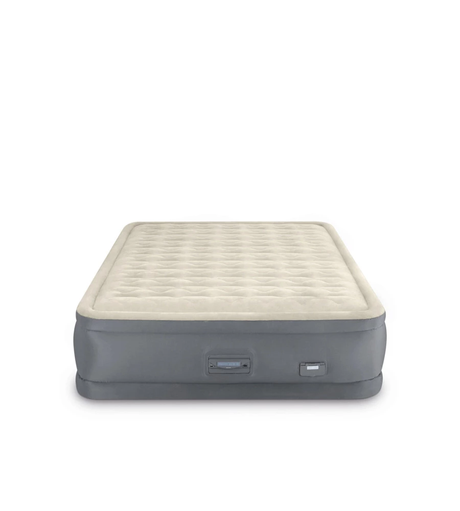 Materasso matrimoniale autogonfiante intex "airbed dura-beam premaire ii" con pompa elettrica incorporata, porta usb e controllo tramite app beige 152x203x46 cm