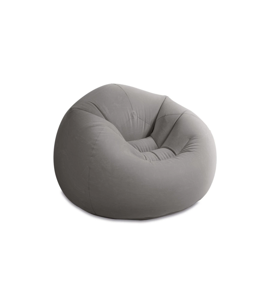 Poltrona sacco gonfiabile intex "beanless bag" grigio 114x11x71 cm