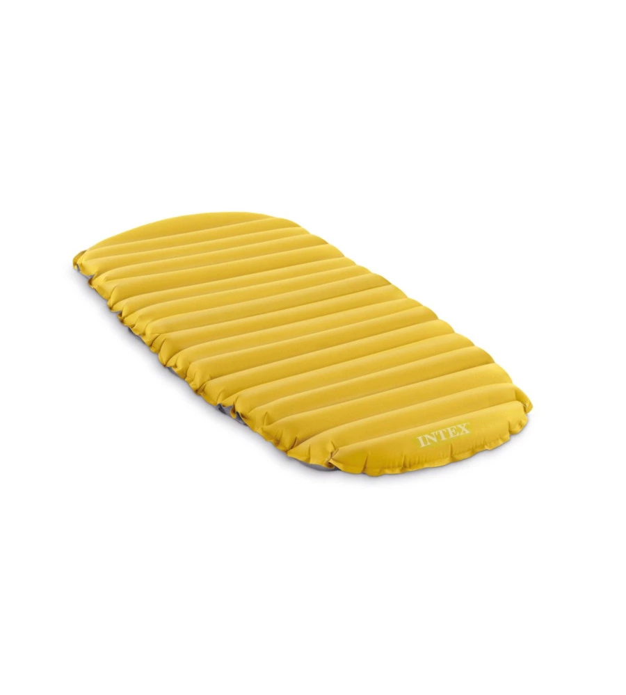 Materasso singolo gonfiabile intex "camping" ondulato giallo 76x183x10 cm