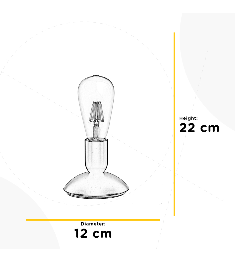 LAMPADA DA TAVOLO ONLI 'SATELLITE' NERO, E27