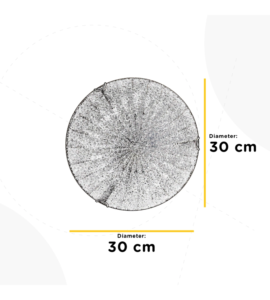 Plafoniera onli 'crux' vetro diametro 30 cm, e27