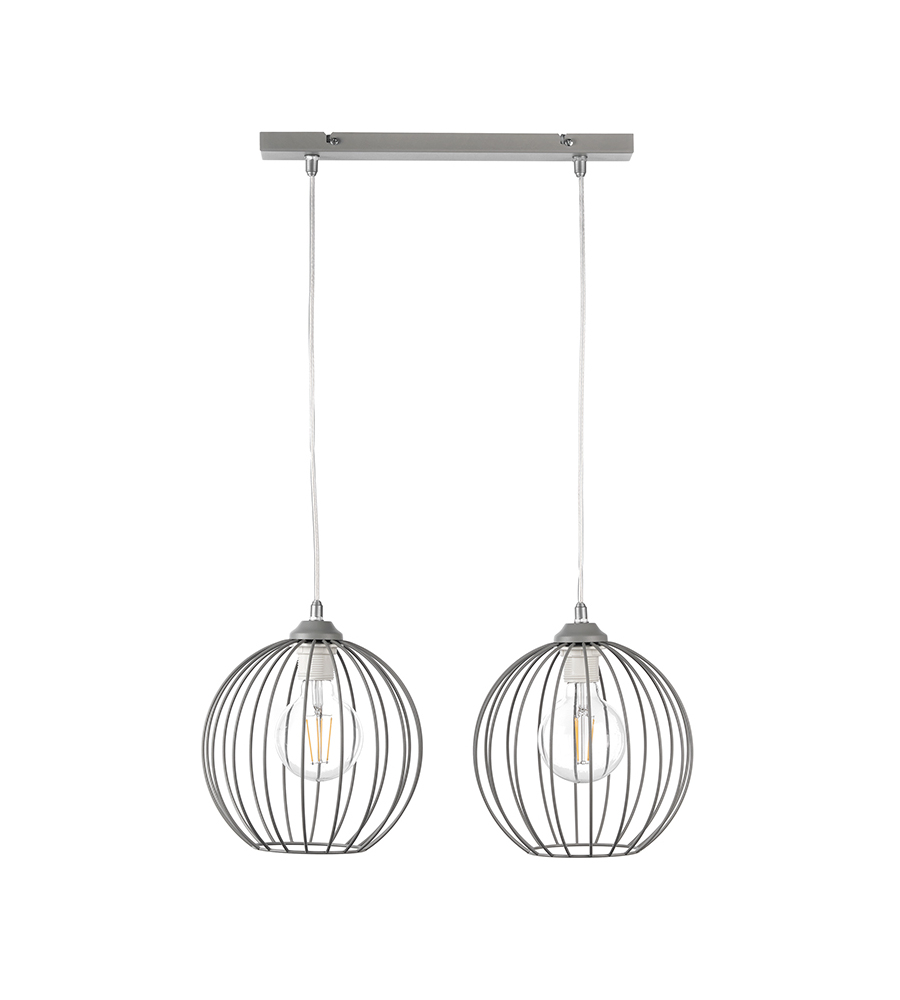 LAMPADARIO ONLI "MELONE" GRIGIO 2 LUCI, E27