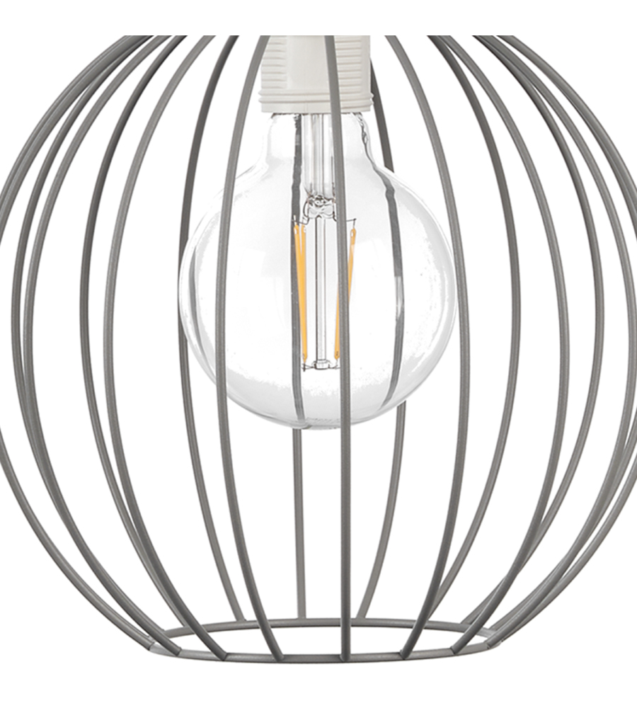 LAMPADARIO ONLI "MELONE" GRIGIO 2 LUCI, E27