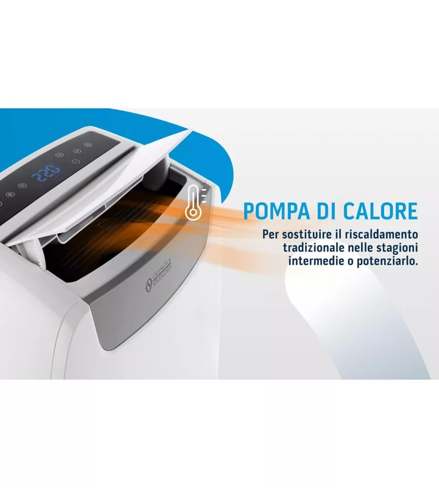 Climatizzatore portatile caldo freddo olimpia splendid "dolceclima air pro 14 hp wifi" 14000 btu