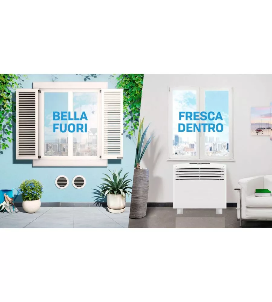 Climatizzatore caldo freddo olimpia splendid pompa di calore "unico easy s1 hp" monosplit e senza unitÀ esterna 9000 btu