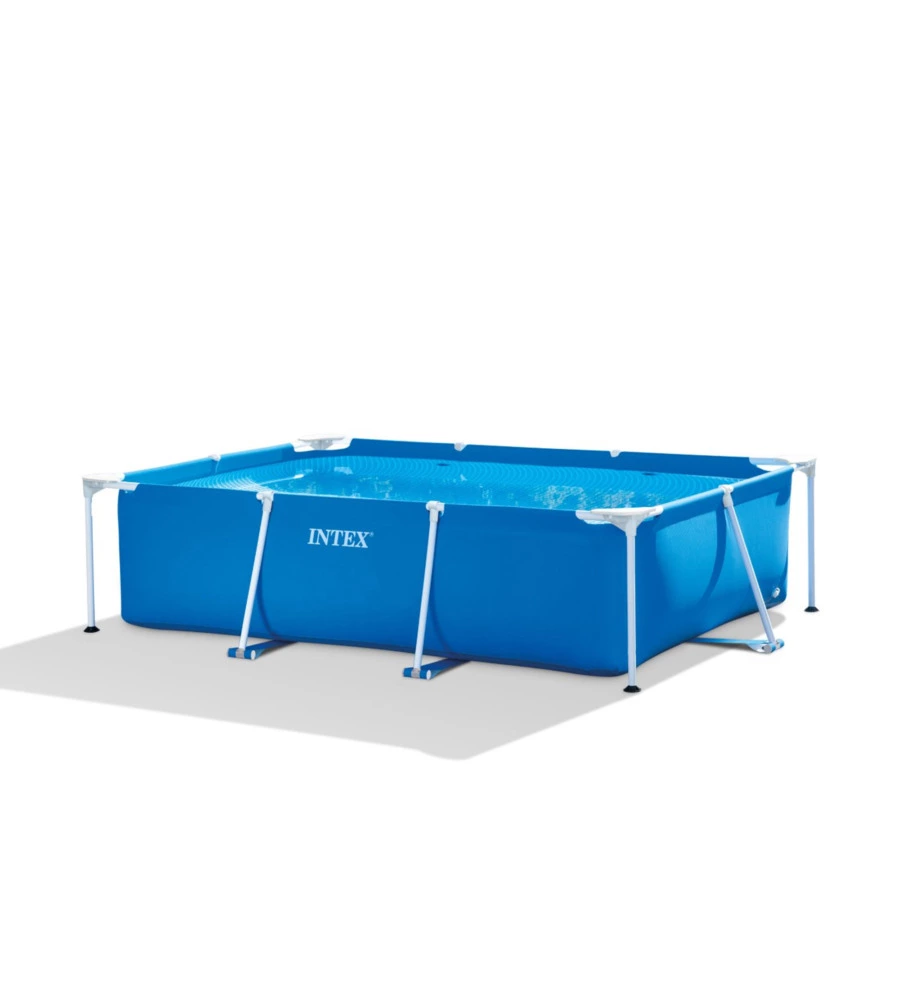 Piscina fuori terra rettangolare intex "rectangular frame" colore blu, 220x150x60 cm