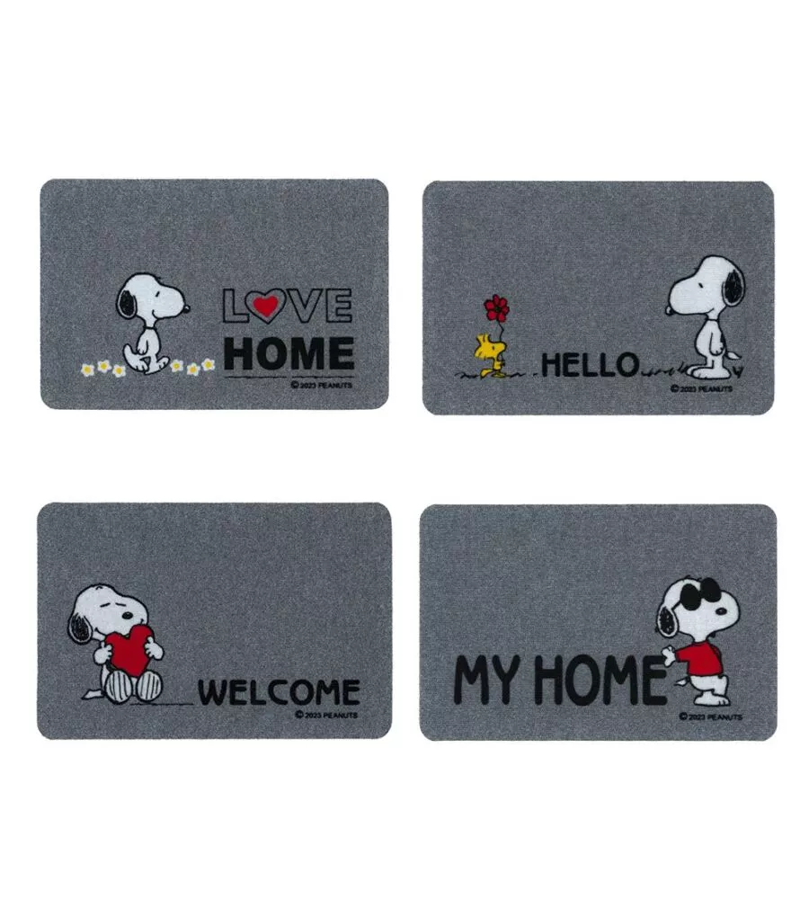 Zerbino "snoopy love" con fondo antiscivolo, 40x60 cm