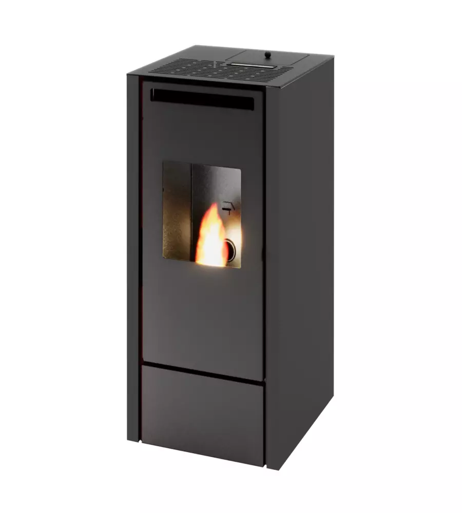 Stufa a pellet punto fuoco "cinzia" nero 10 kw