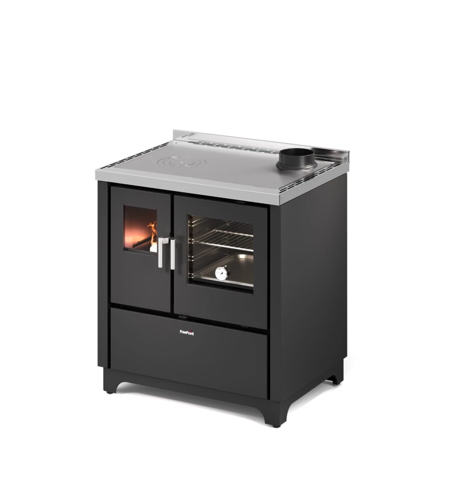 Cucina a legna freepoint "frida 80" 7,5 kw