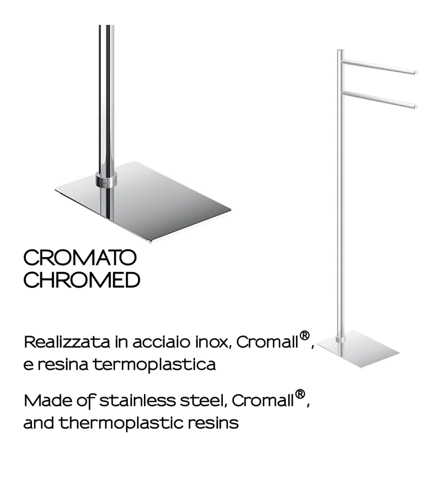 Piantana portasalviette gedy "trilly" in acciaio inox cromato