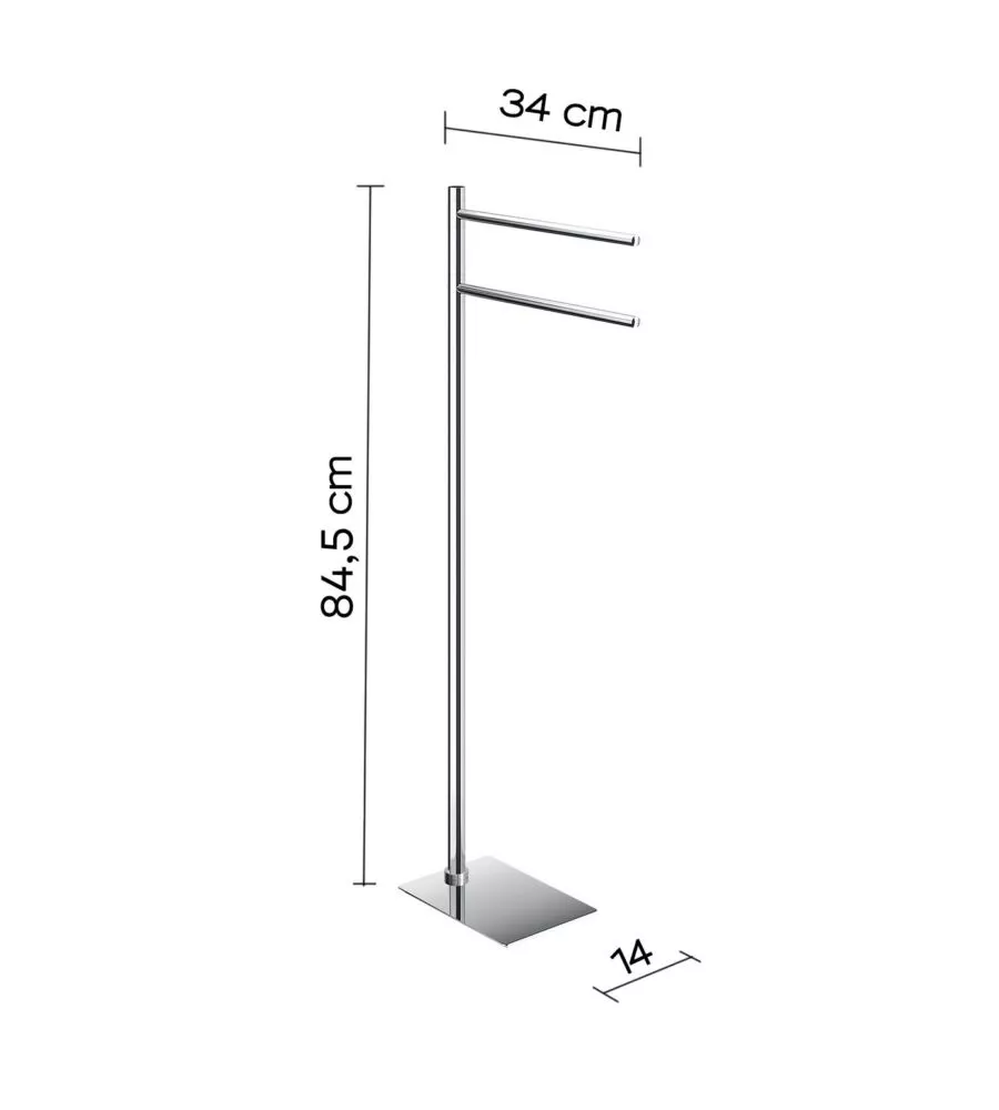 Piantana portasalviette gedy 'trilly' in acciaio inox cromato