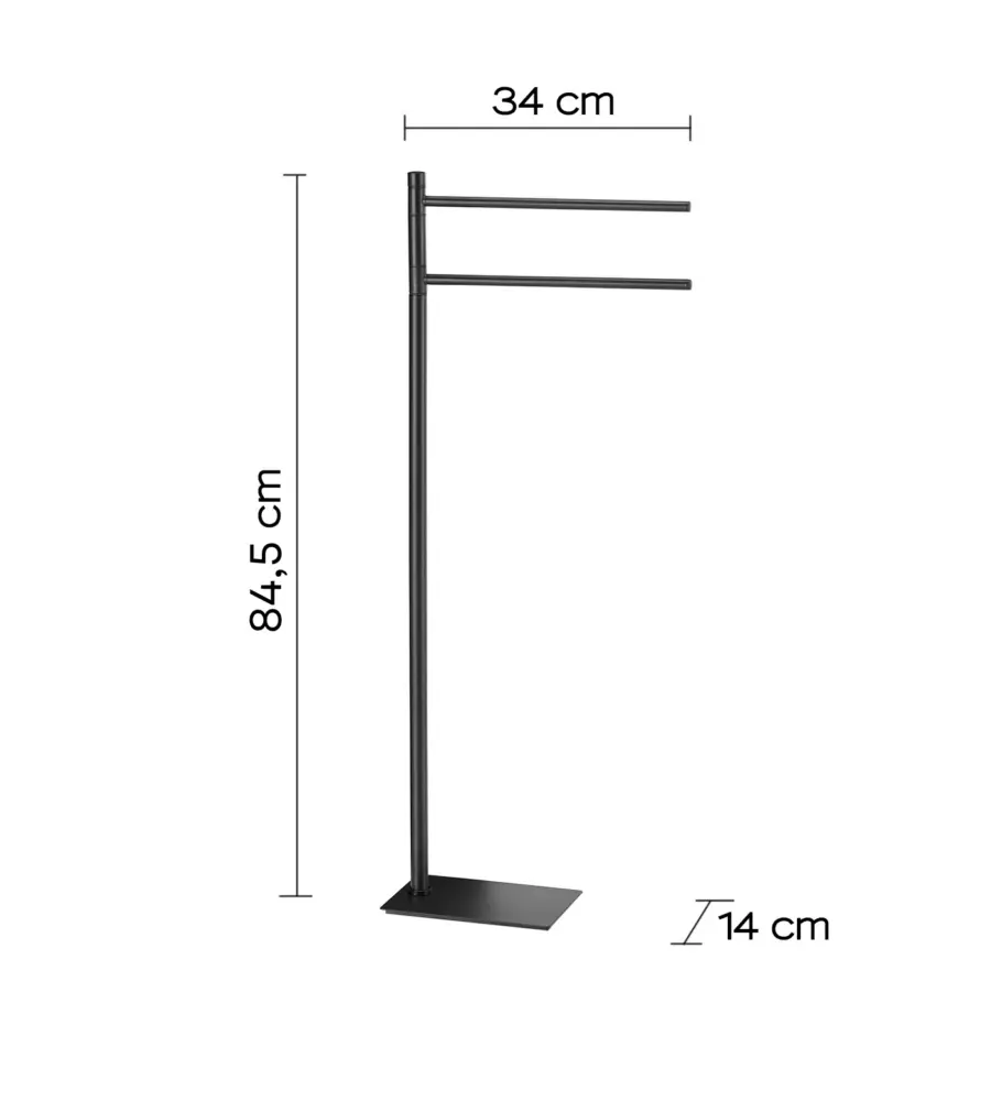 Piantana portasalviette gedy 'trilly' in acciaio inox nero