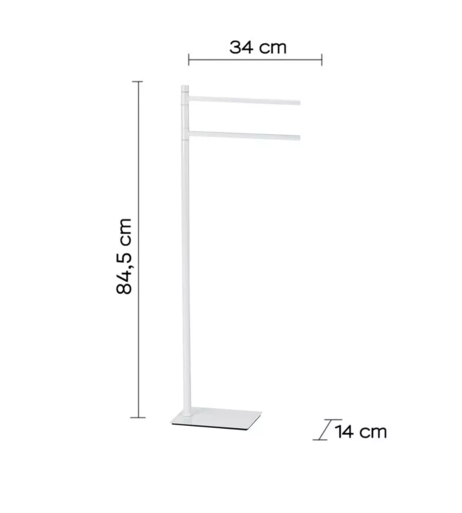 Piantana portasalviette gedy 'trilly' in acciaio inox bianco