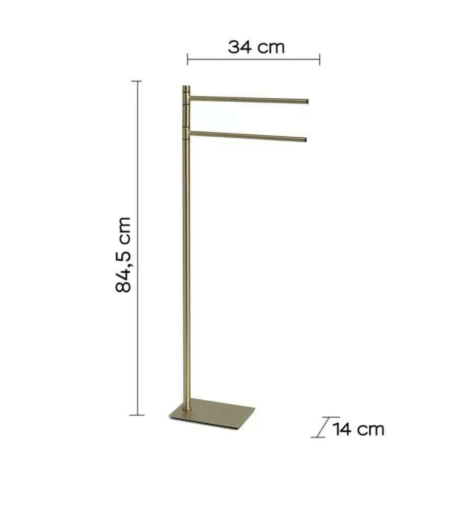 Piantana portasalviette gedy 'trilly' in acciaio inox oro spazzolato