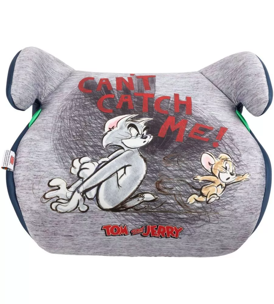 Seggiolino alzabimbo auto warner bros "tom and jerry" per bambini con altezza da 125 a 150 cm, ece r129