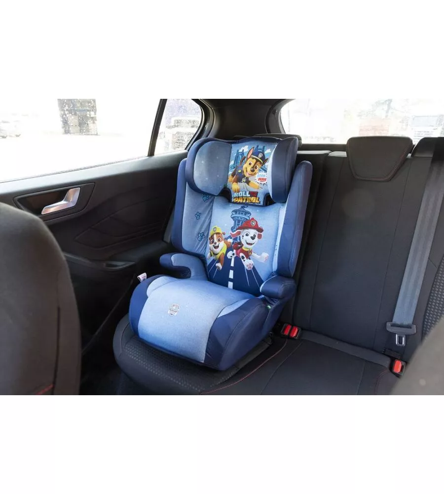 Seggiolino auto "paw patrol" per bambini con altezza da 100 a 150 cm, ece r129