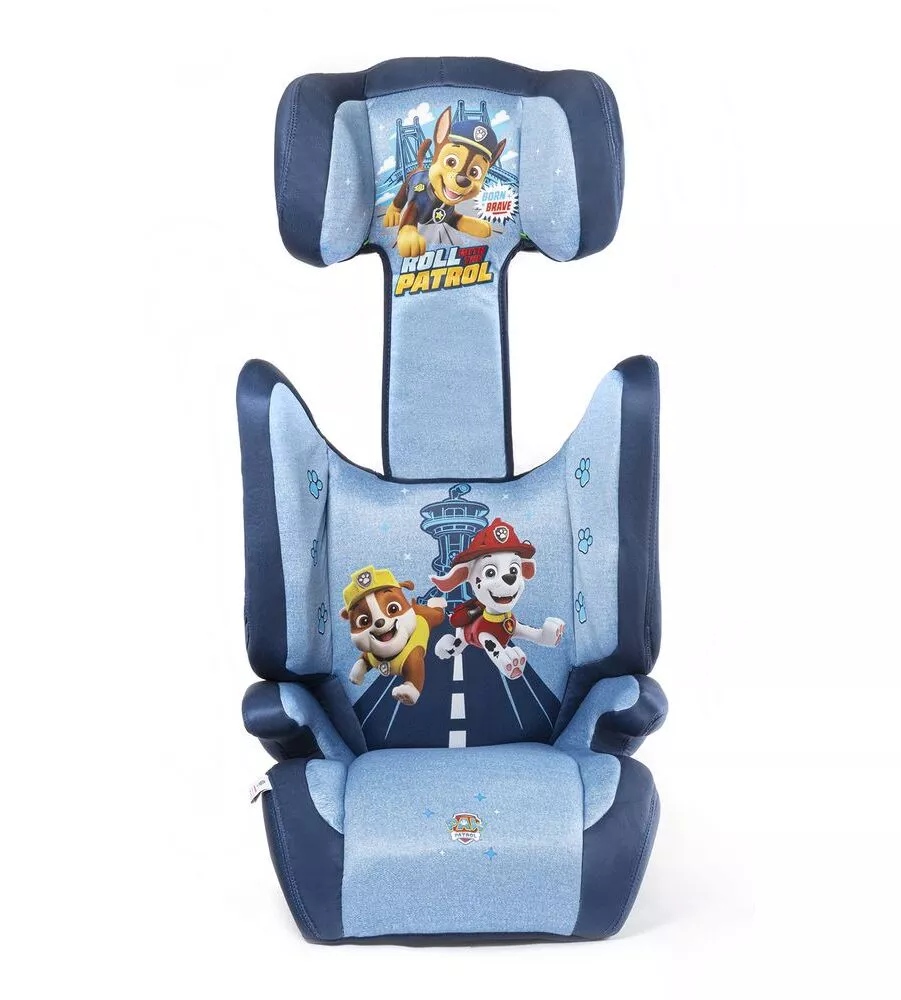 Seggiolino auto "paw patrol" per bambini con altezza da 100 a 150 cm, ece r129